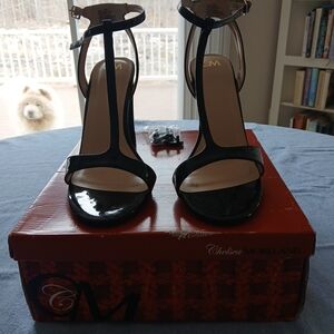 Chelsea Moreland Black Patent Heels